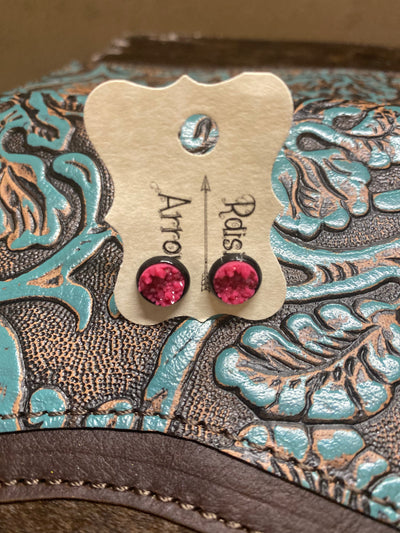 Druzy Round Stud Earrings
