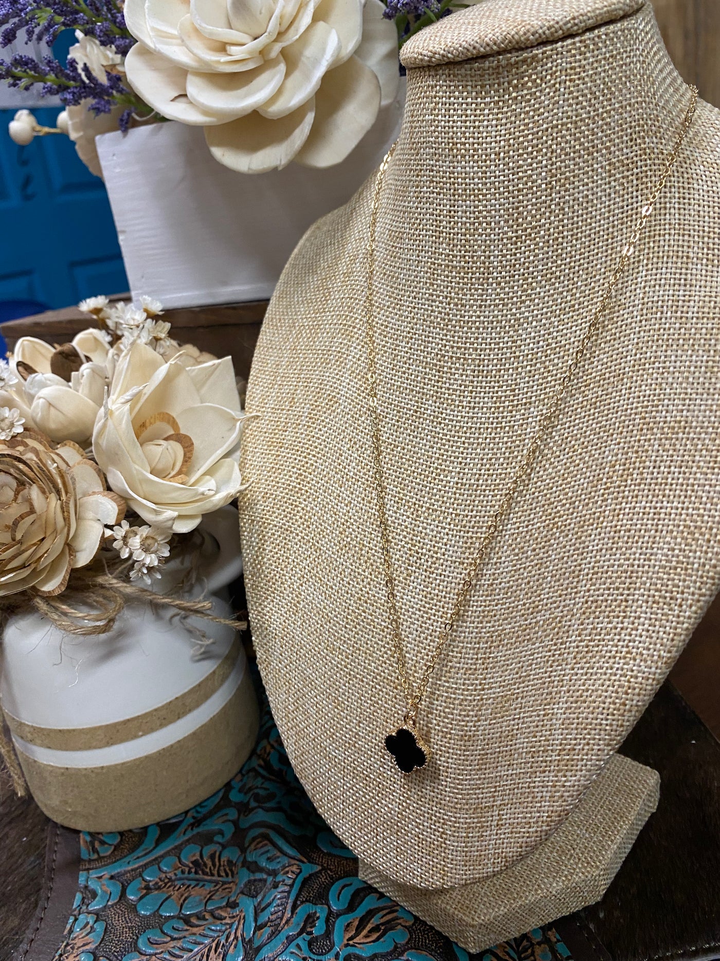 Druzy Clover Necklace