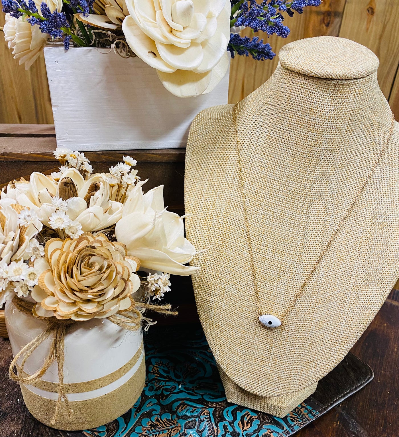 Druzy Evil Eye Necklace