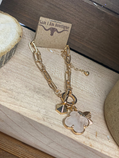 Druzy Clover Bracelet