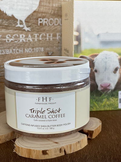 FHF Triple Shot Caramel Coffee body scrub *