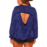 Open Back Loose Fit Top