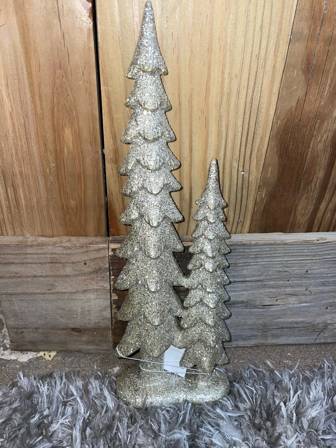 Large Glittery Christmas Trees