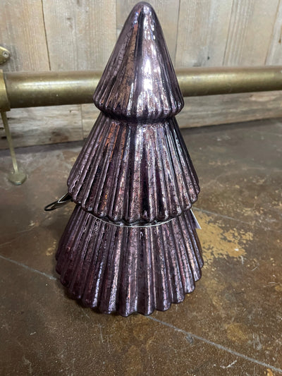 Purple Glass Light Up Tree