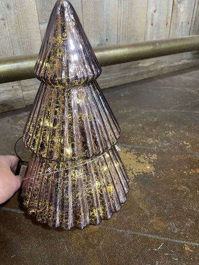 Purple Glass Light Up Tree