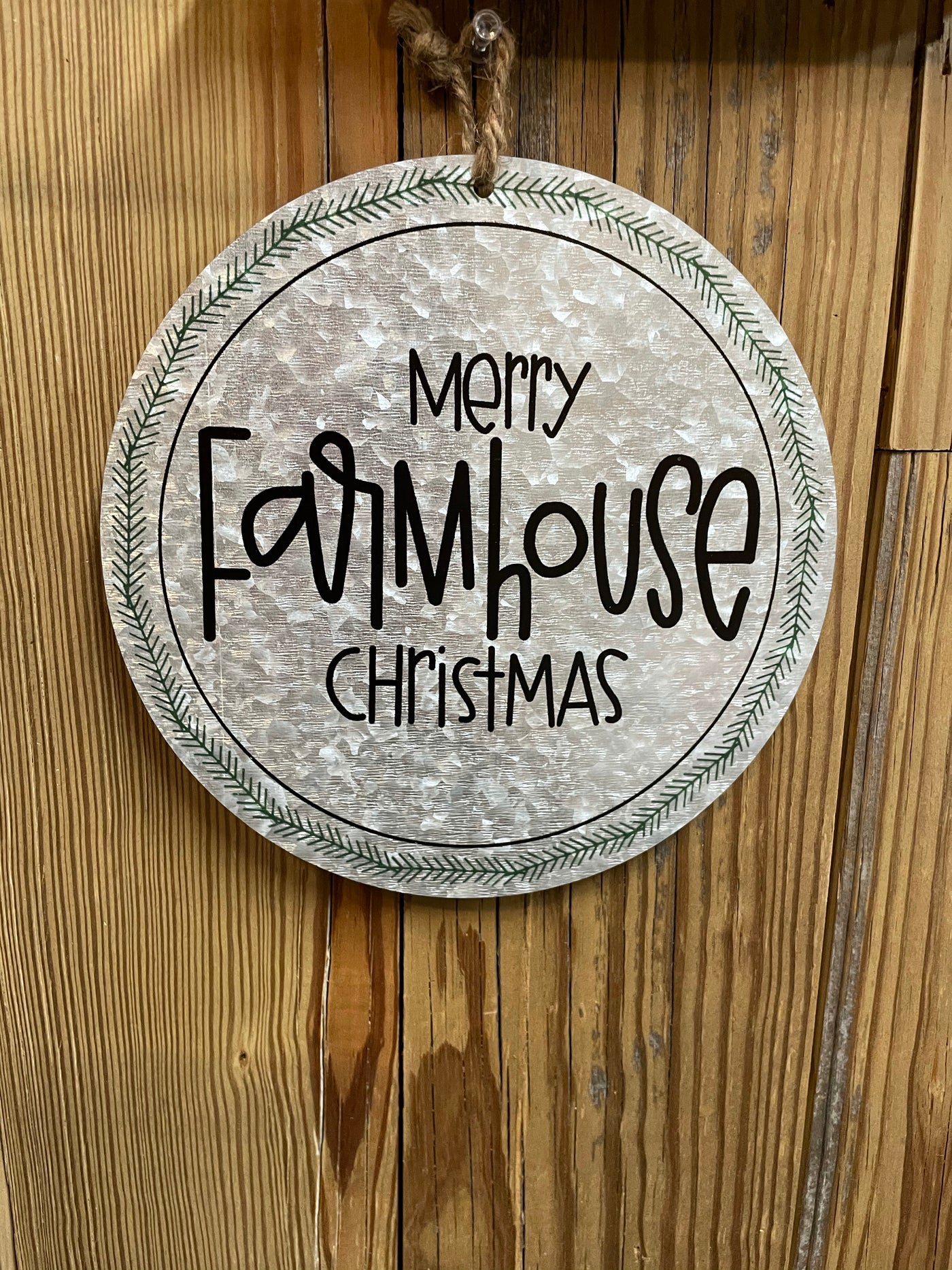 Metal "Merry Farmhouse Christmas"