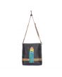 Myra Blue Candle Hand tooled bag *