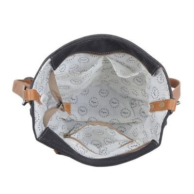 Myra Blue Candle Hand tooled bag *
